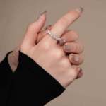 Crystal & Pearl Eternity Band