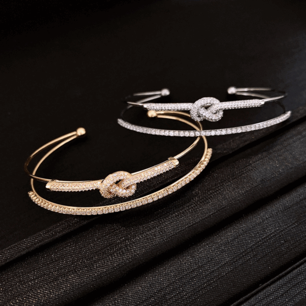 Eternal Knot Pavé Bangle