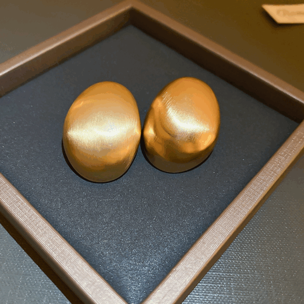 Aurora Satin Oval Earrings