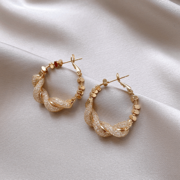 688cfe31fe615cdd59ca27321cad7f7 Twist Mesh Hoop Earrings