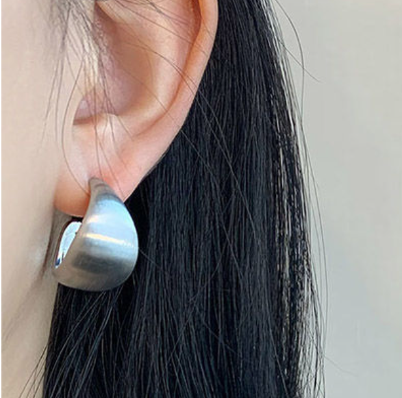 Luna Dome Stud Earrings