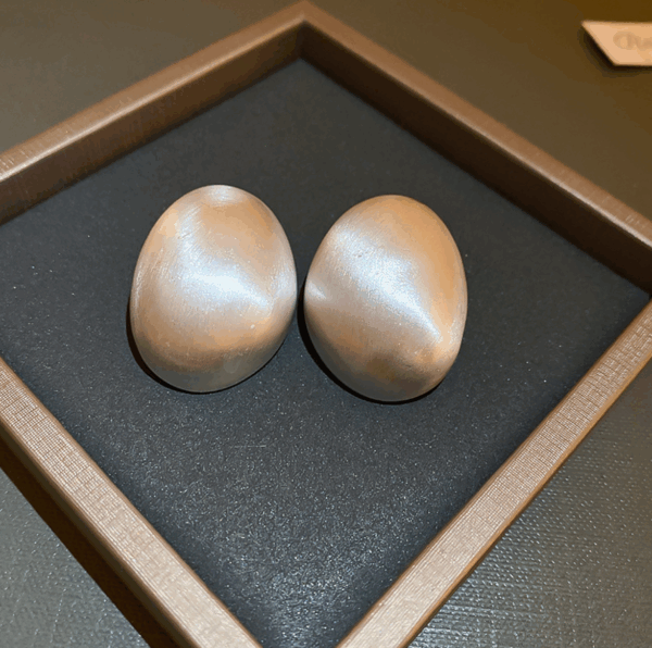 Aurora Satin Oval Earrings