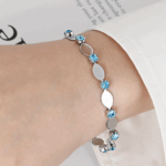 Daisy Zircon Charm Bracelet – Titanium Steel Adjustable Chain