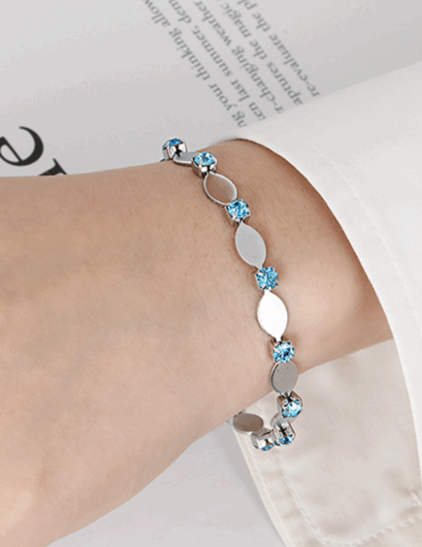 5ac64e5d31d206558a5f05bc131a39f Daisy Zircon Charm Bracelet – Titanium Steel Adjustable Chain