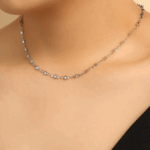 Mini Star Charm Necklace & Bracelet Set – Polished Titanium Steel