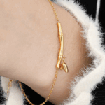 Bar Pendant Necklace & Bracelet Set – Minimalist Titanium Steel with Drop Detail