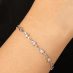 Mini Star Charm Necklace & Bracelet Set – Polished Titanium Steel
