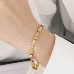 Daisy Zircon Charm Bracelet – Titanium Steel Adjustable Chain