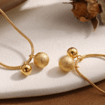 Double Ball Pendant Necklace – Brushed & Polished Titanium Steel