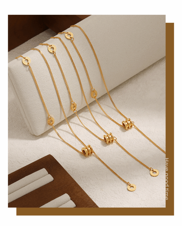 f5b9a66e5507fc29e7ae3294eca25e8 Geometric Gold-Plated Lariat Necklace – Titanium Steel & Pearl Accent